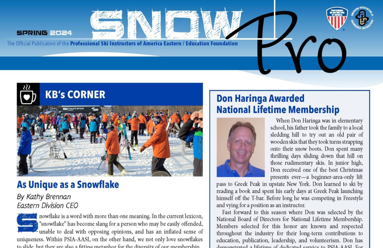 SnowPro Newsletter PSIAAASI Eastern